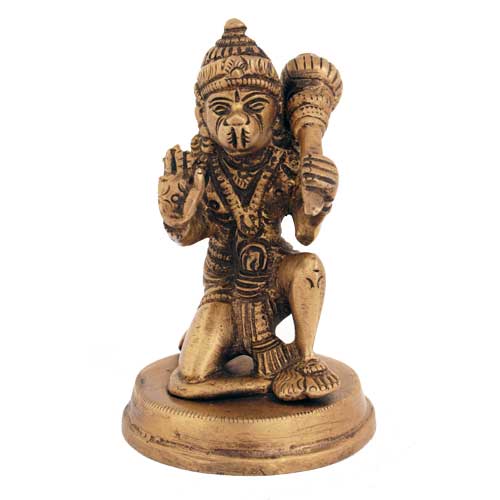 Hanuman, kniend, 10cm