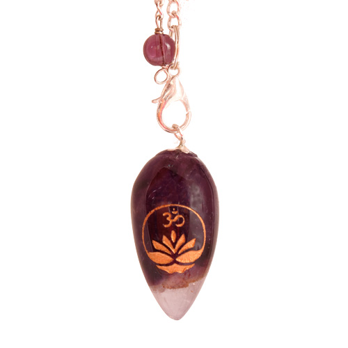 Pendel Amethyst mit Lotus, Lnge 3,5 cm