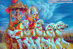 Arjuna-Krishna in Kurushetra